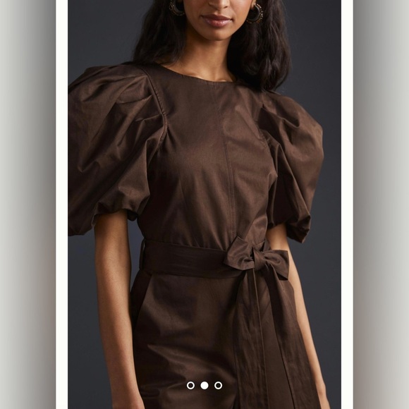 COPY - Anthropologie Puff-Sleeved Open-Back Jumpsuit - Picture 4 of 6